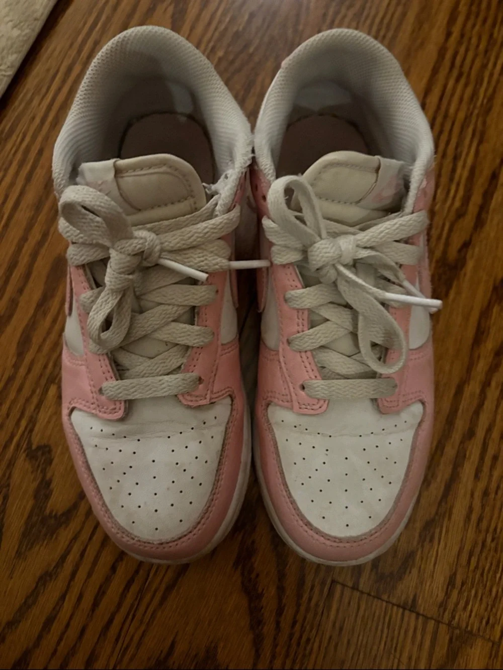 Pink and White Nike Low-Top Sneakers 3Y - Picture 2 of 5